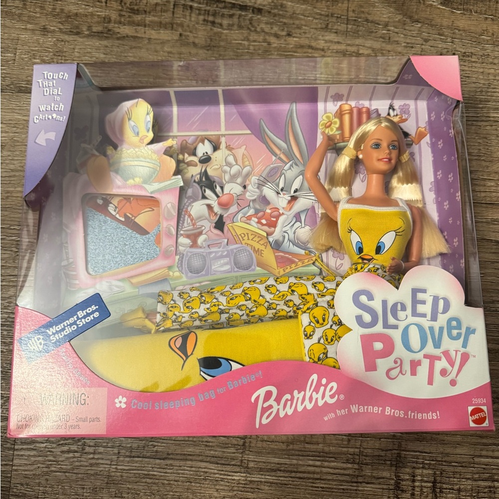 New in box sleepover Looney Tunes Barbie